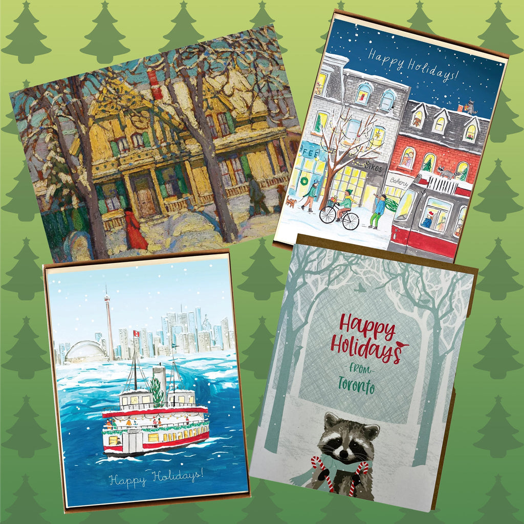 Toronto themed boxed holiday cards collection image.