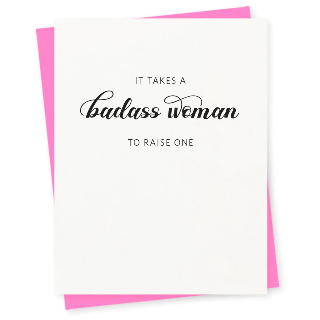 Badass Woman Mother's Day Card.