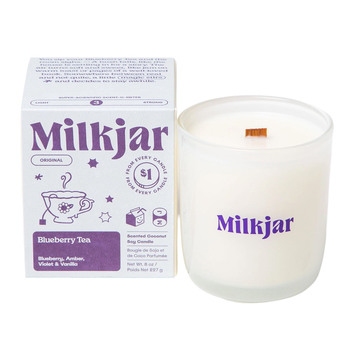 Blueberry Tea Coconut Soy Candle | Milk Jar Candle Co. – Outer Layer