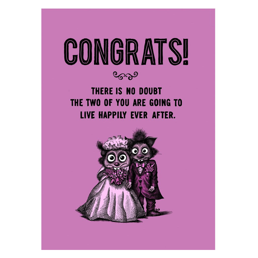 Congrats/Then Again Wedding Card.