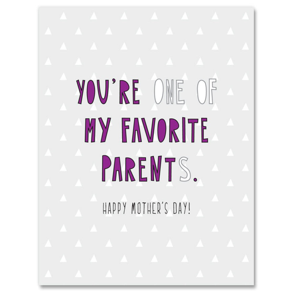 Favorite Parent Mom Card.