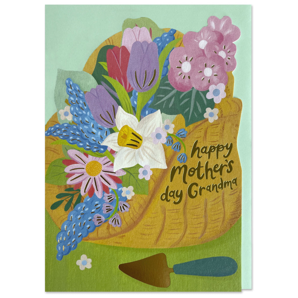 Flower Basket Grandma Mothers Day Card.