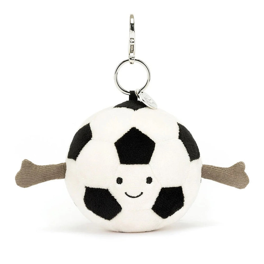 Front of Amuseables Sports Soccer Bag Charm.