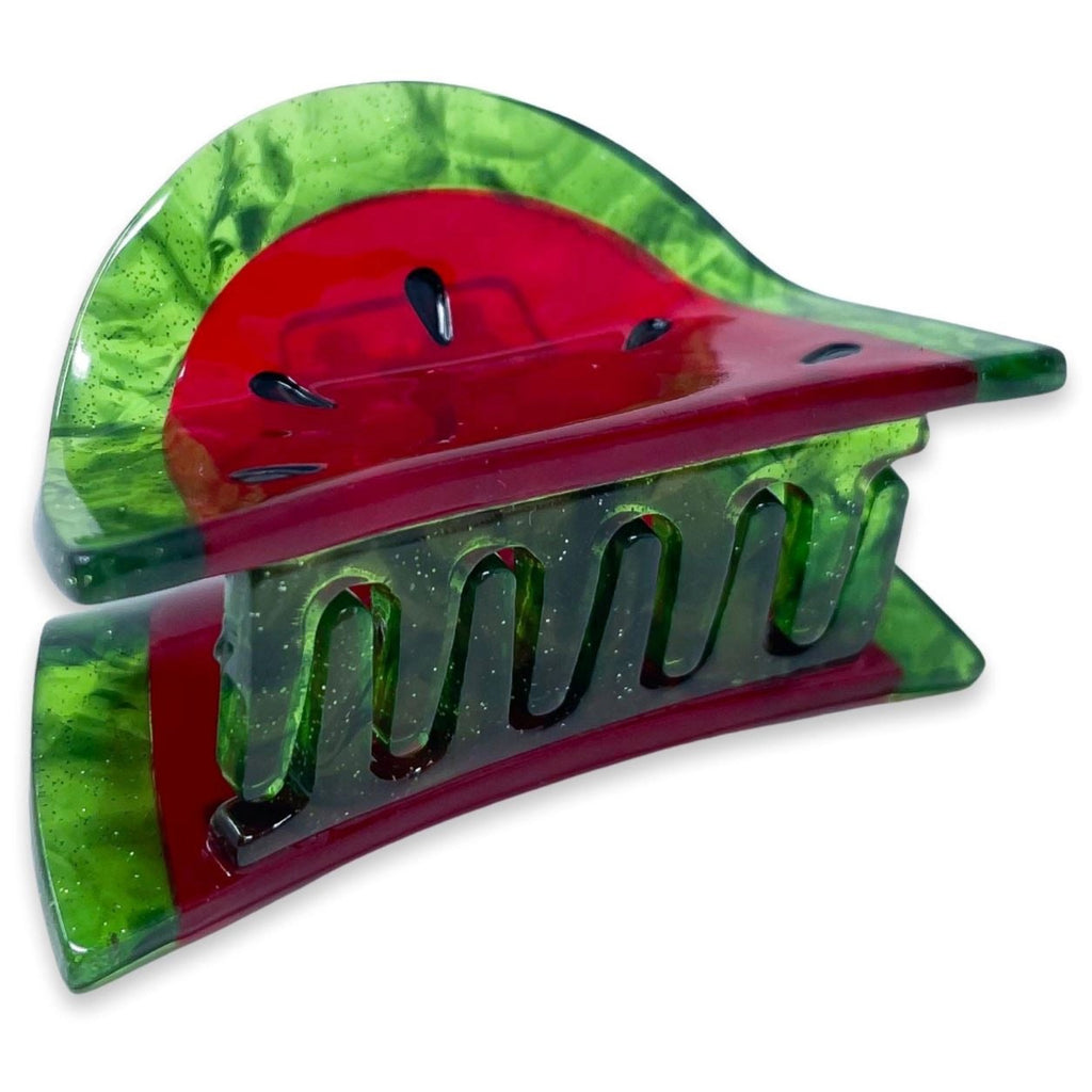 Front of Mini Watermelon Hair Claw.