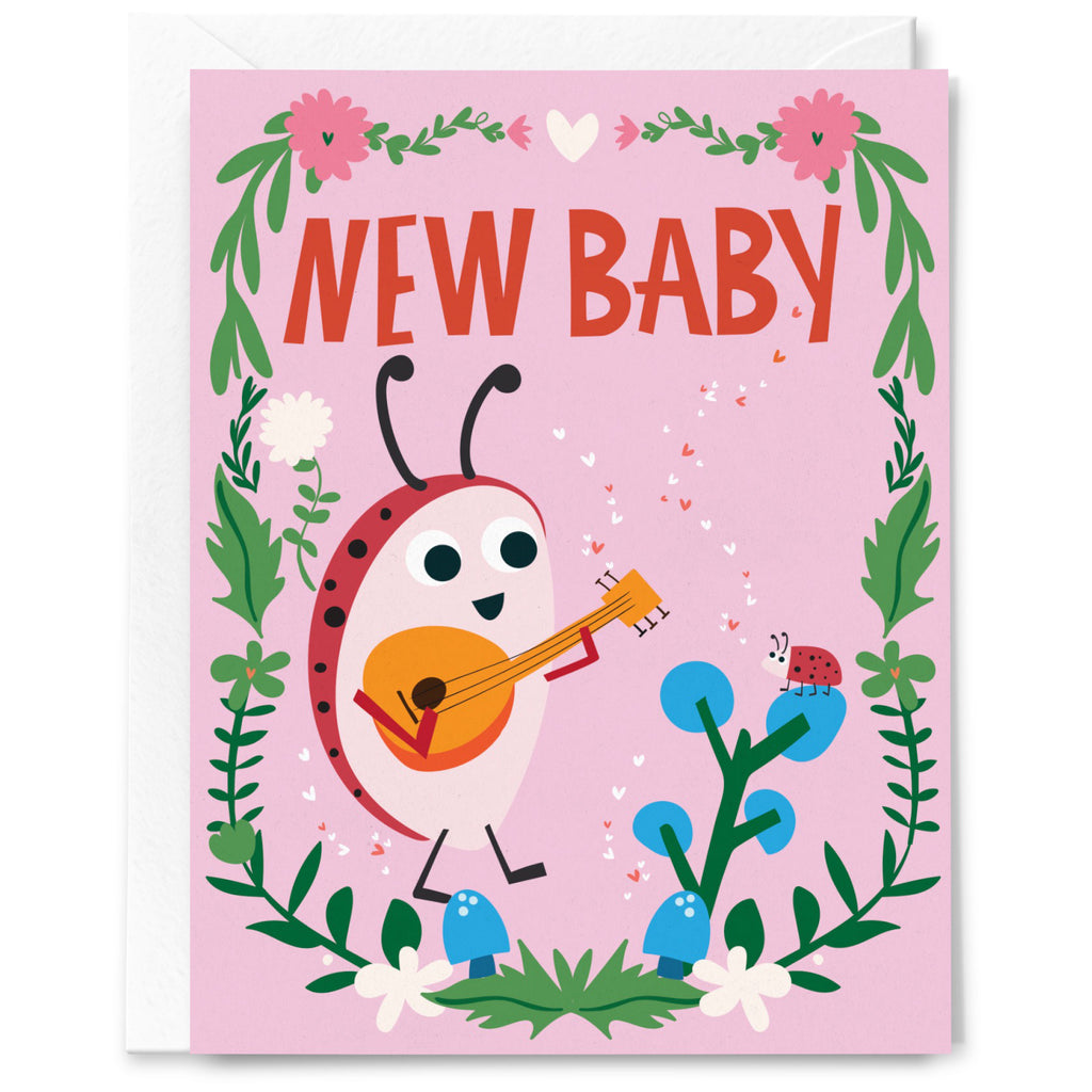 Ladybug New Baby Card.