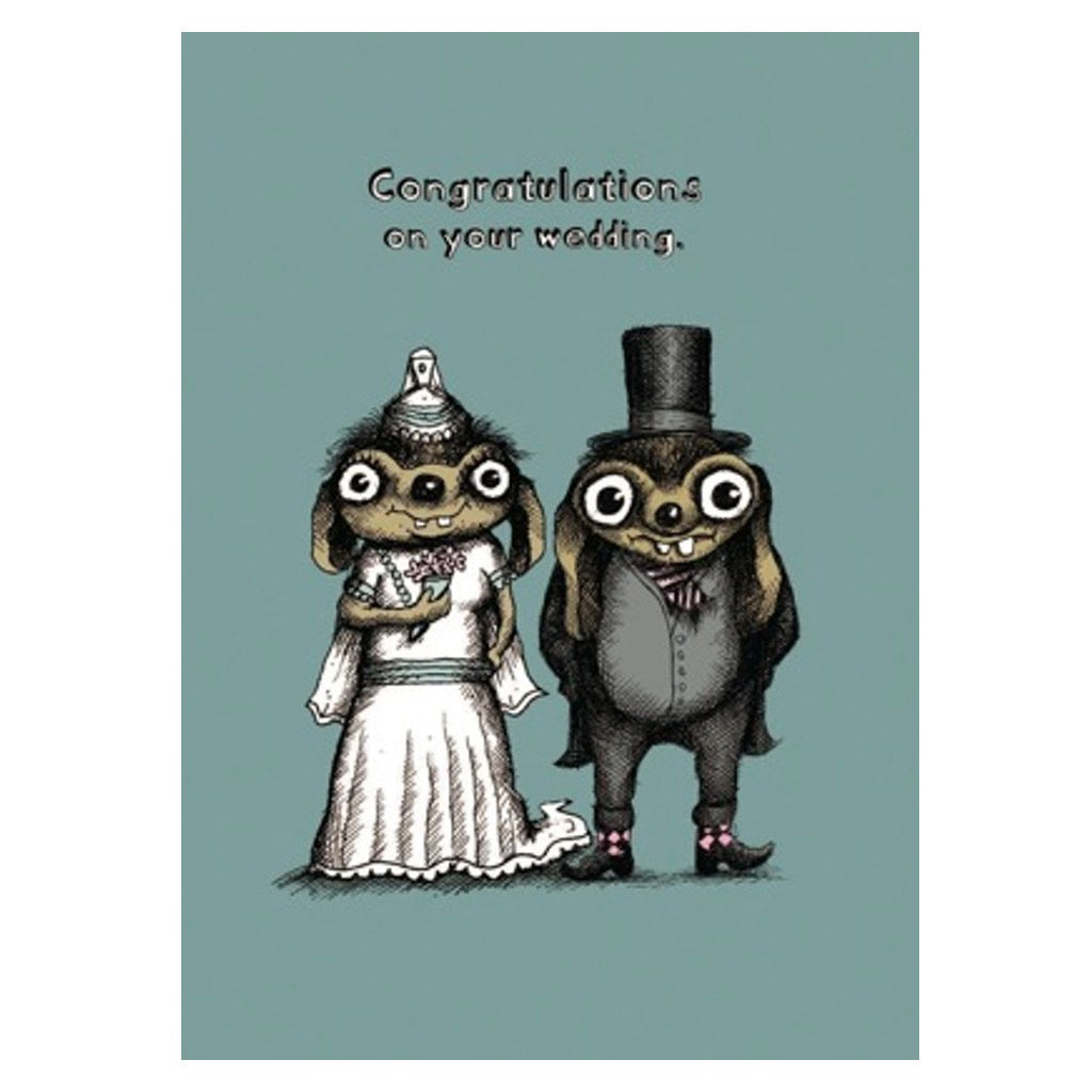 Married Up/Married Down Wedding Card.