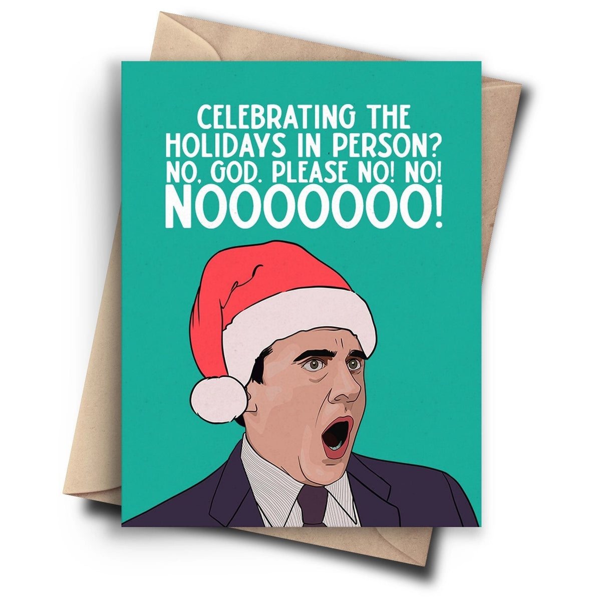 michael scott the office christmas card | pop cult paper