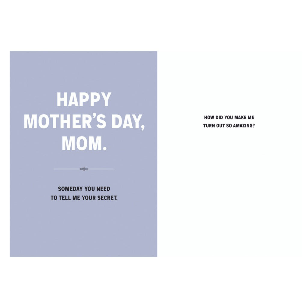 Mother's Day Secret Card front and inside.
