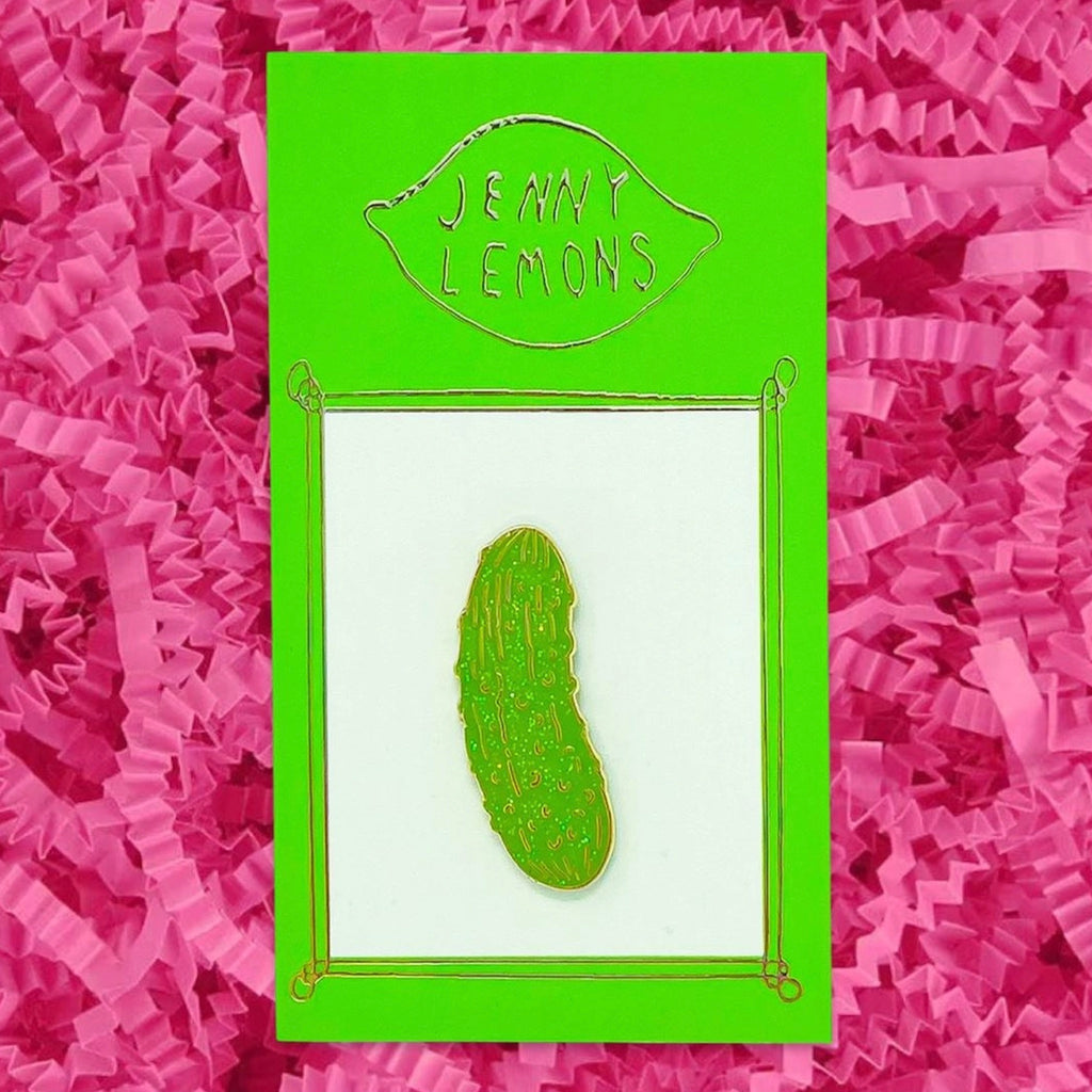 Pickle Enamel Pin packaging.