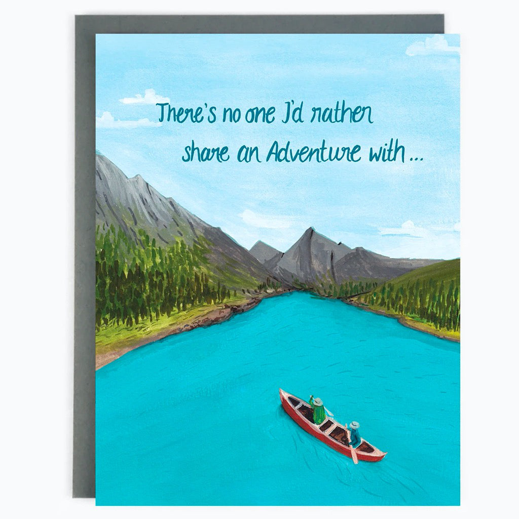 Canoeing Couple Card