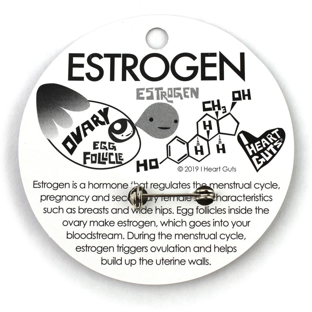 Estrogen Lapel Pin Reverse