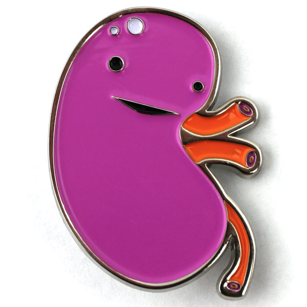Kidney Enamel Lapel Pin