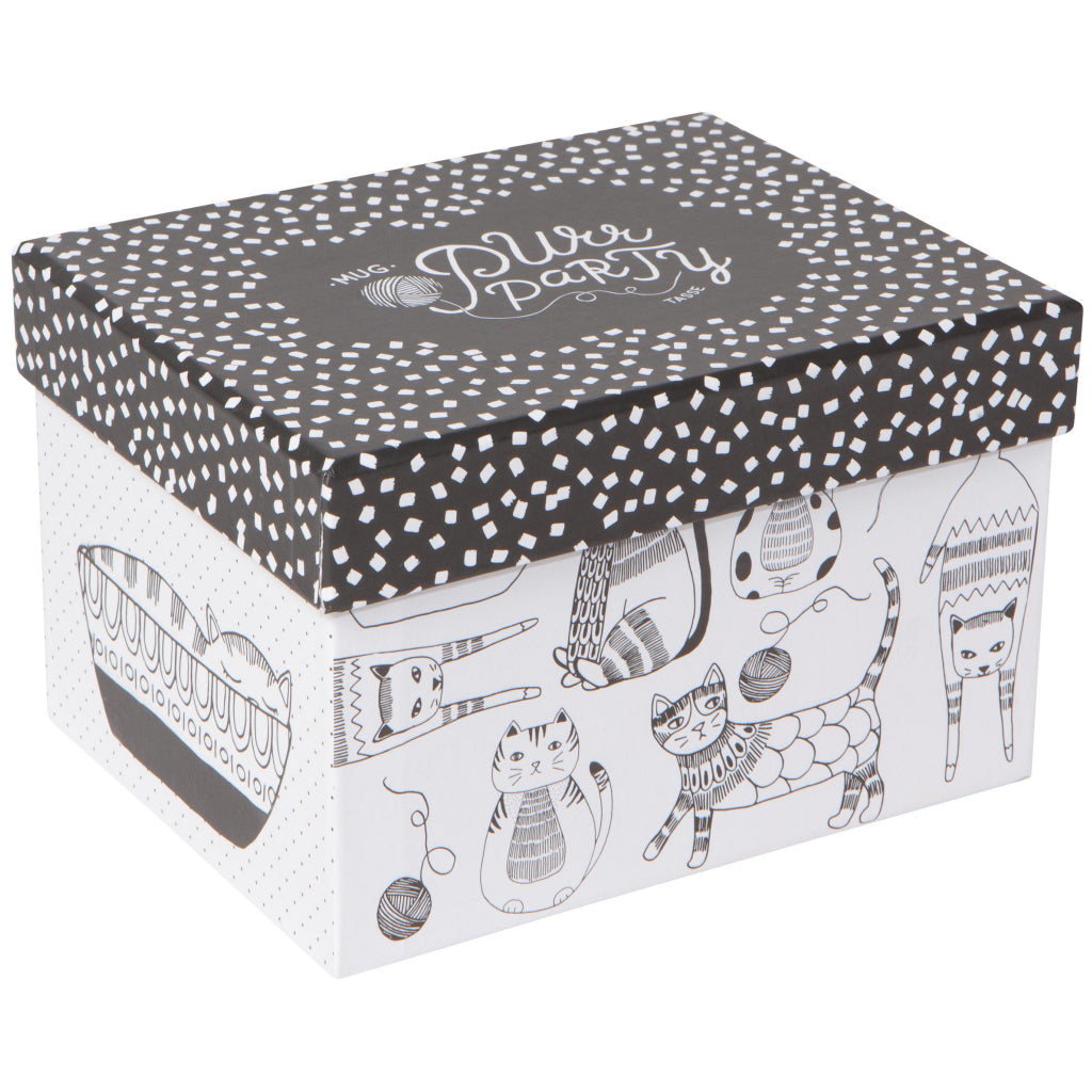Packaging of Purr Party Mug in a Box.