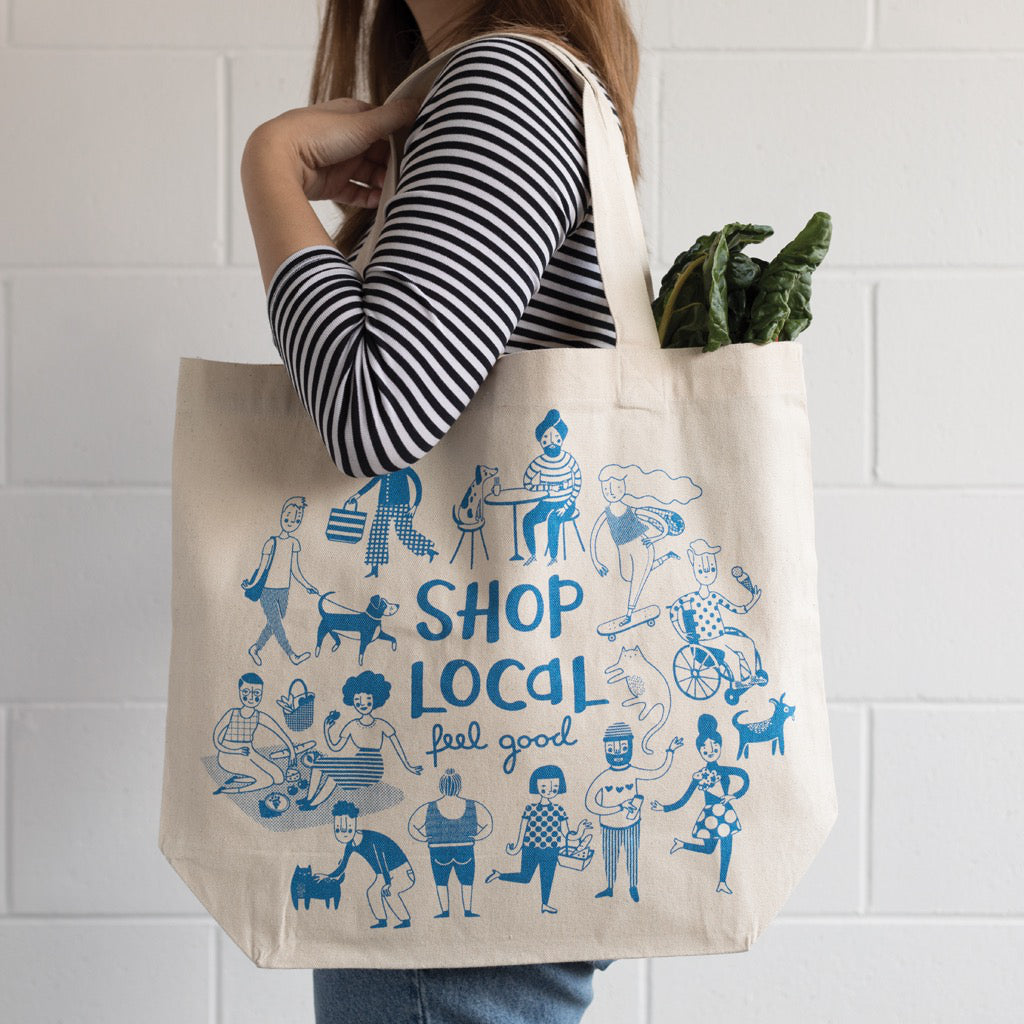Shop Local Tote Bag Lifestyle