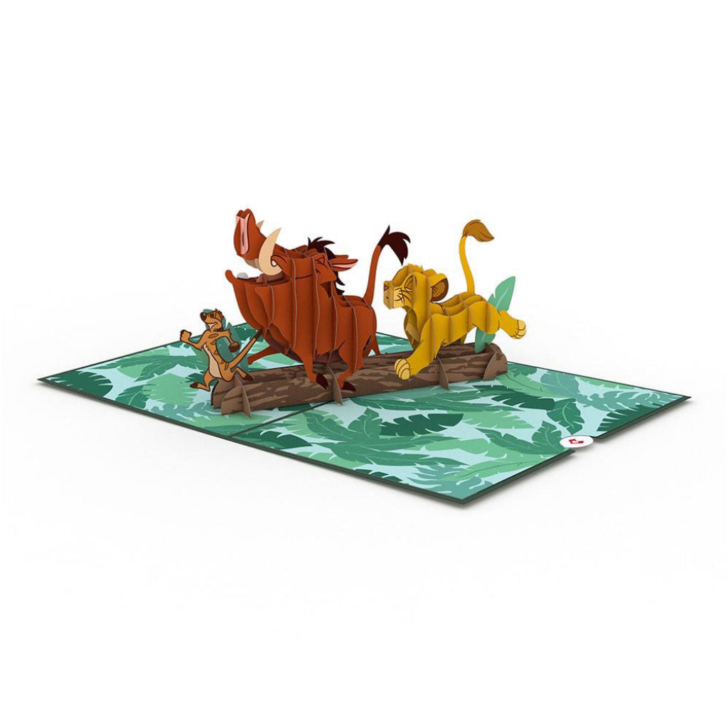 The Lion King No Worries 3D Pop Up Card Full view