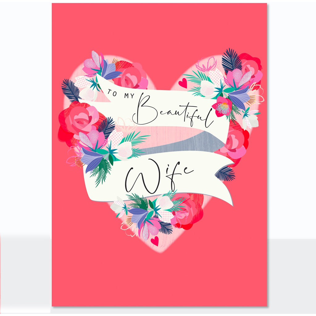 Wife Banner Heart Card