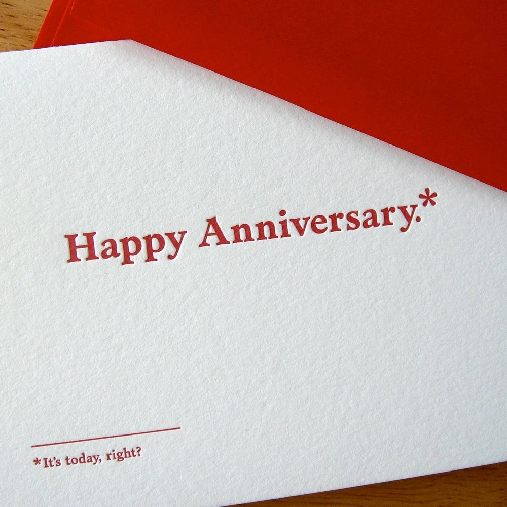 Anniversary Is Today Right Card
