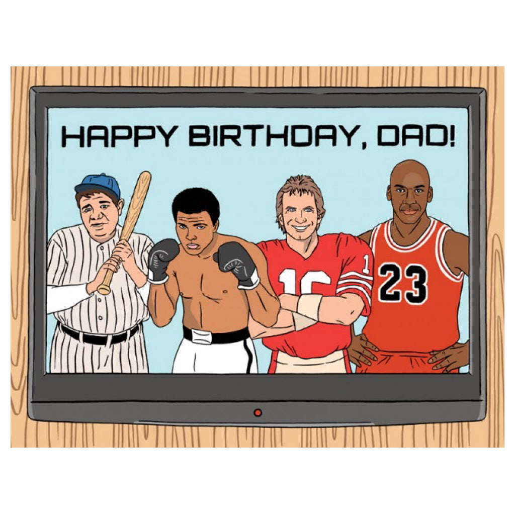 Athletes  Actors Dad Birthday Card
