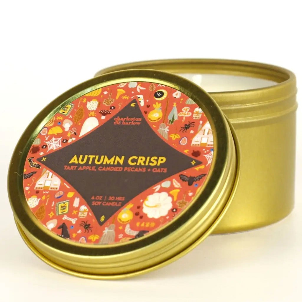 Autumn Crisp Soy Wax Candle Travel Tin.