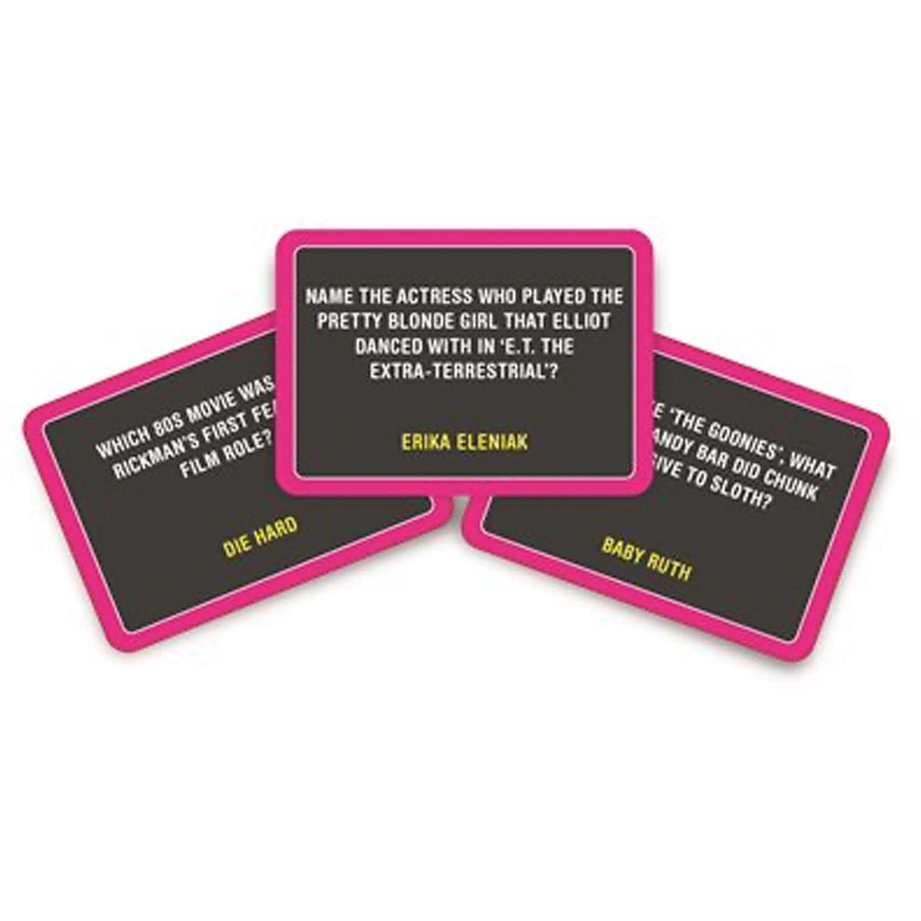 Awesome 80s Movie Trivia Cards
