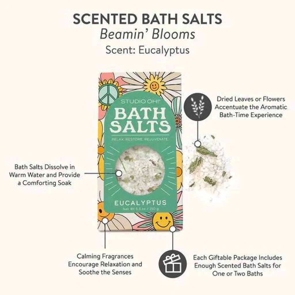Beamin' Blooms Scented Bath Salts features.