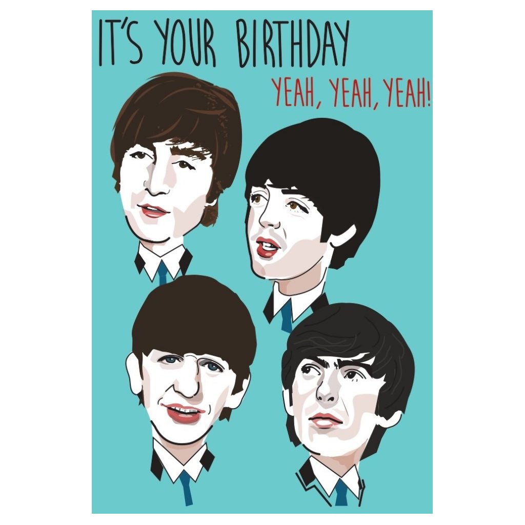 Beatles Yeah Yeah Yeah Birthday Card