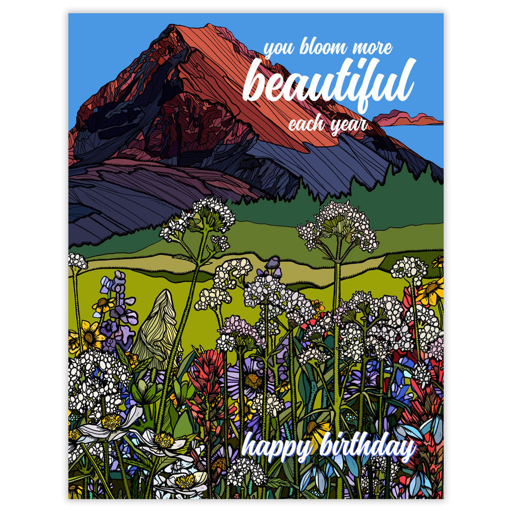 Beautiful Bloom Birthday Card.
