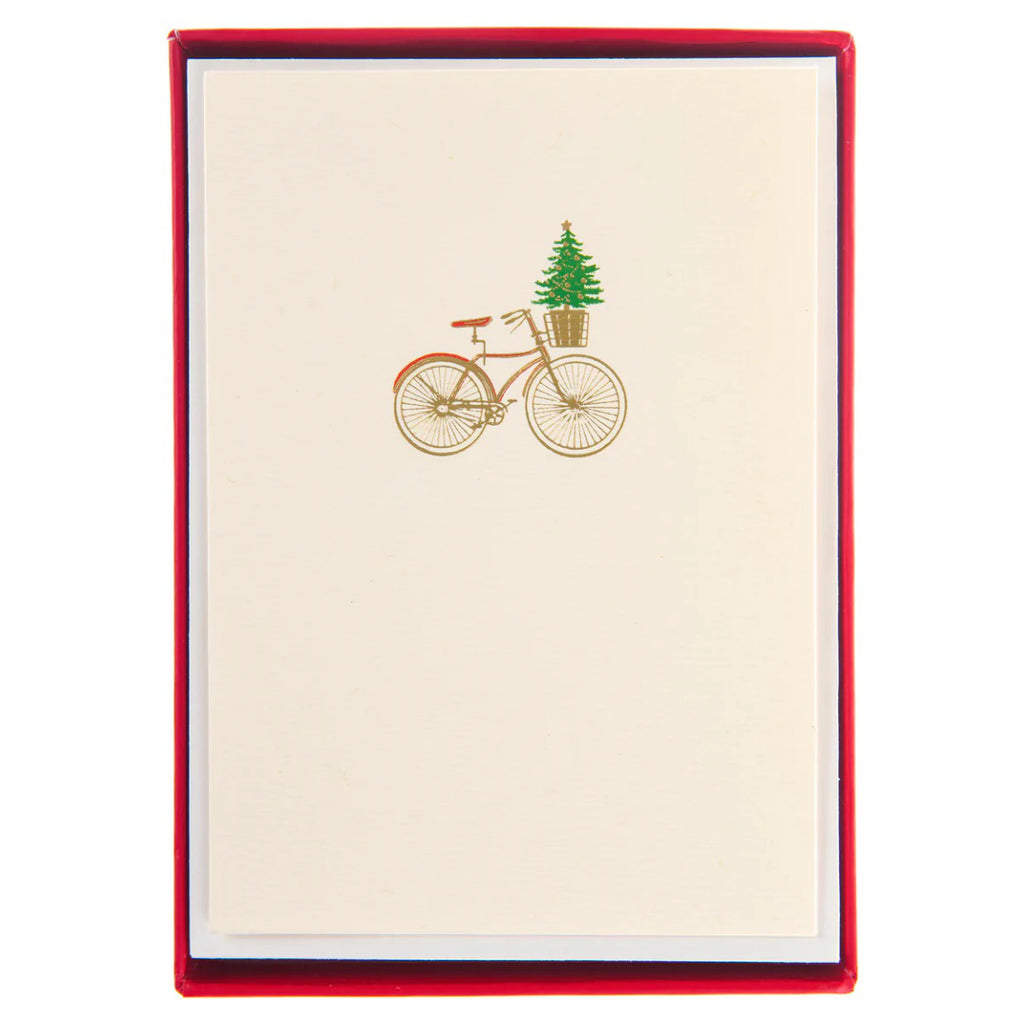Bike with Basket Petite Noel Boxed Cards