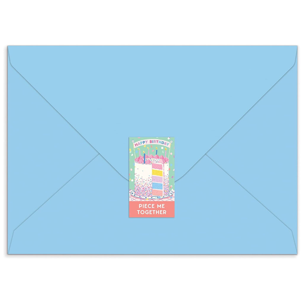 Birthday Cake Greeting Card Puzzle envelope with seal
.