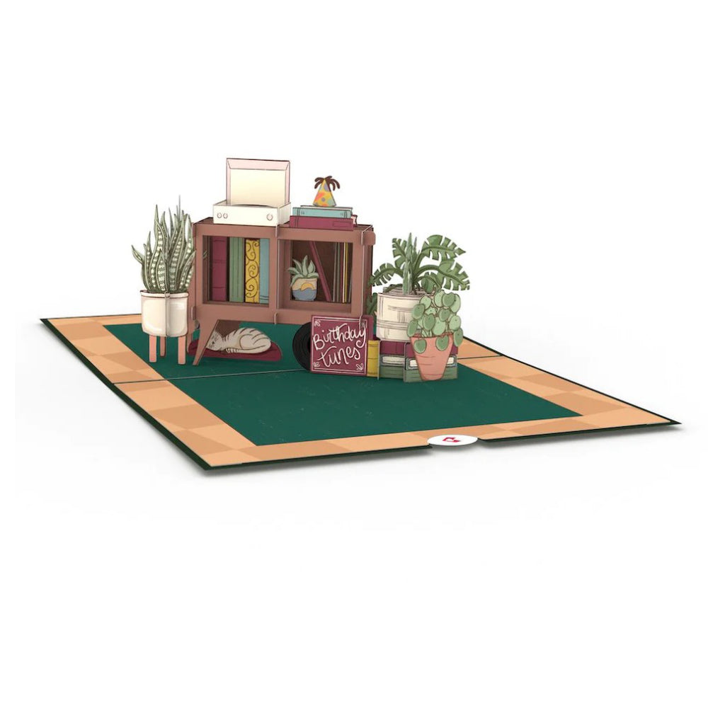 Birthday Houseplants 3D Pop-Up Card front view.