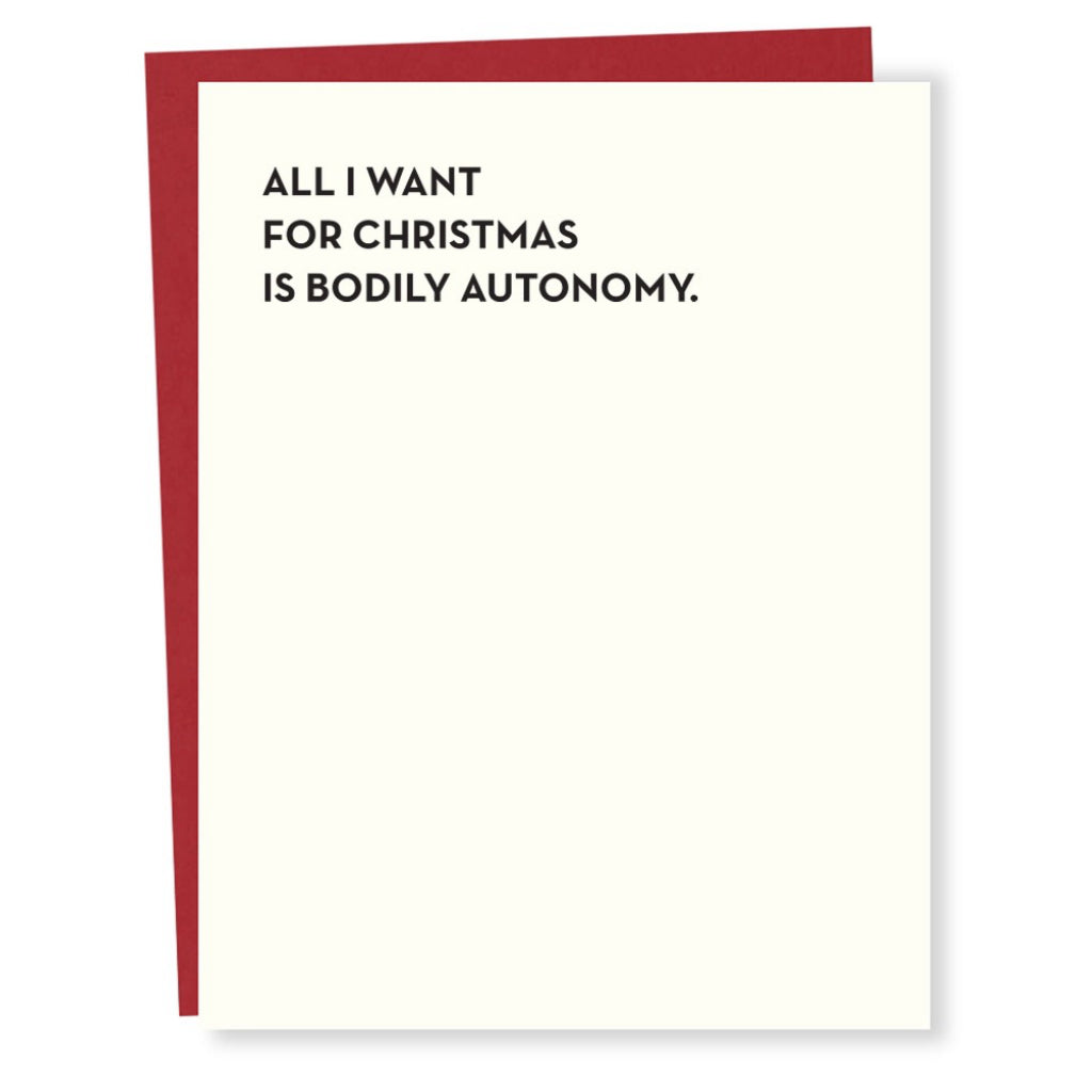 Bodily Autonomy For Christmas Card