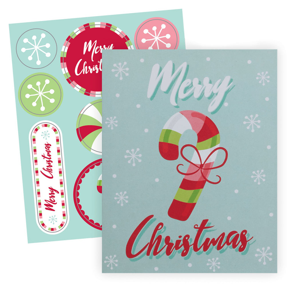 Candy Cane Christmas Cards Envelope