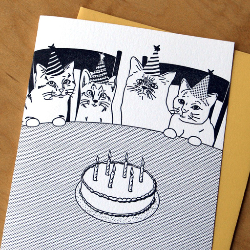 Cat Party Card