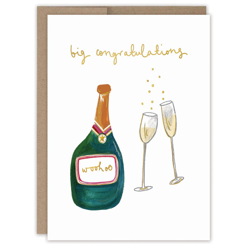 Champagne Big Congrats Card.