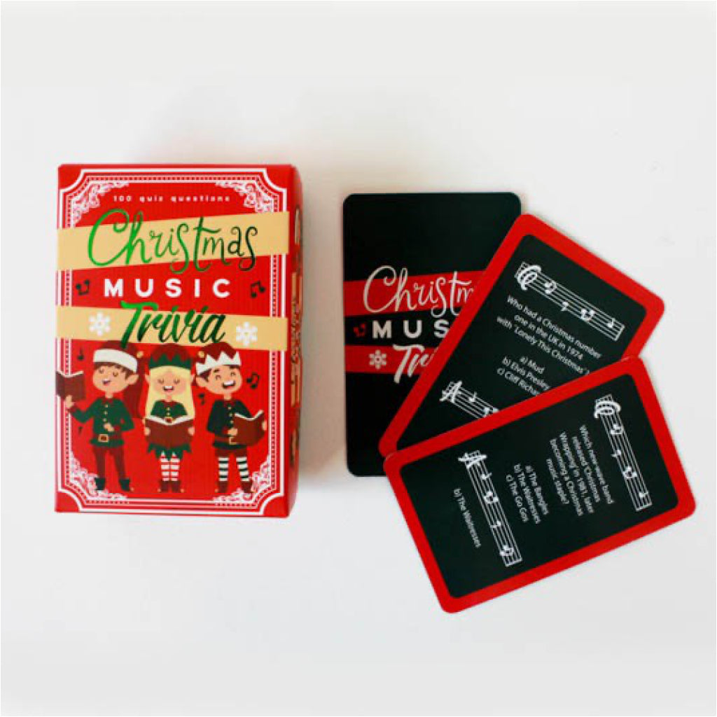Christmas Music Trivia box and cards.