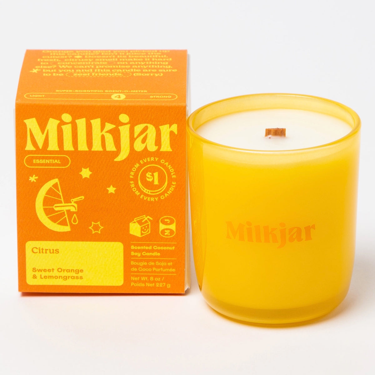 Citrus Essential Oil Coconut Soy Candle | Milk Jar Candle Co. – Outer Layer