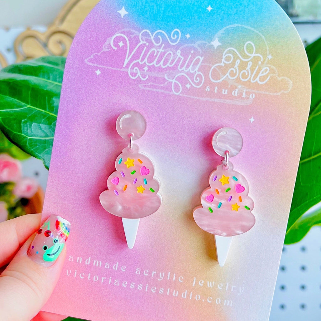 Cotton Candy Earrings.