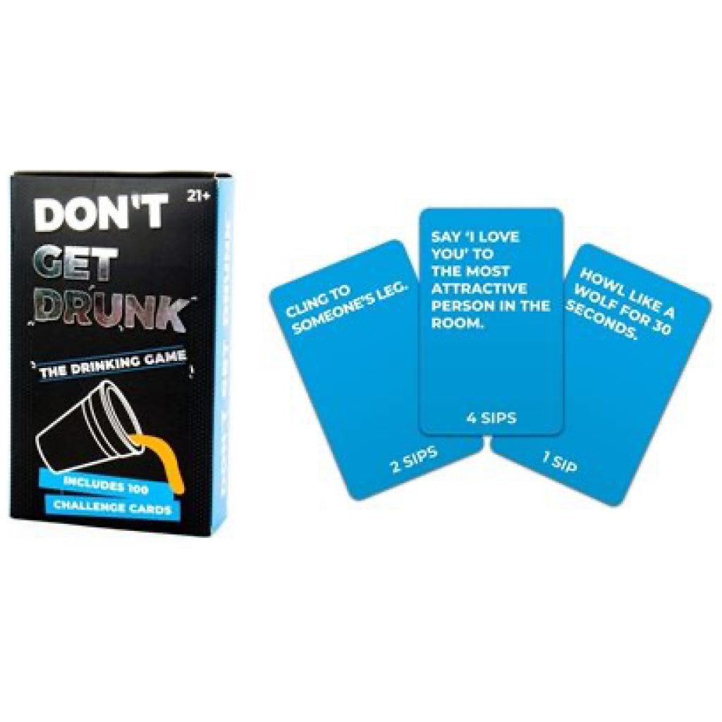 Don't Get Drunk Game box and cards.