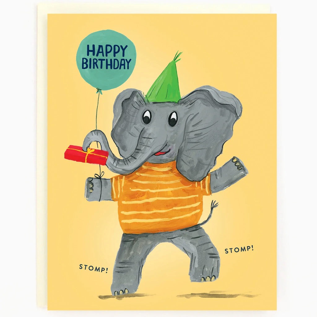Elephant Birthday Card.
