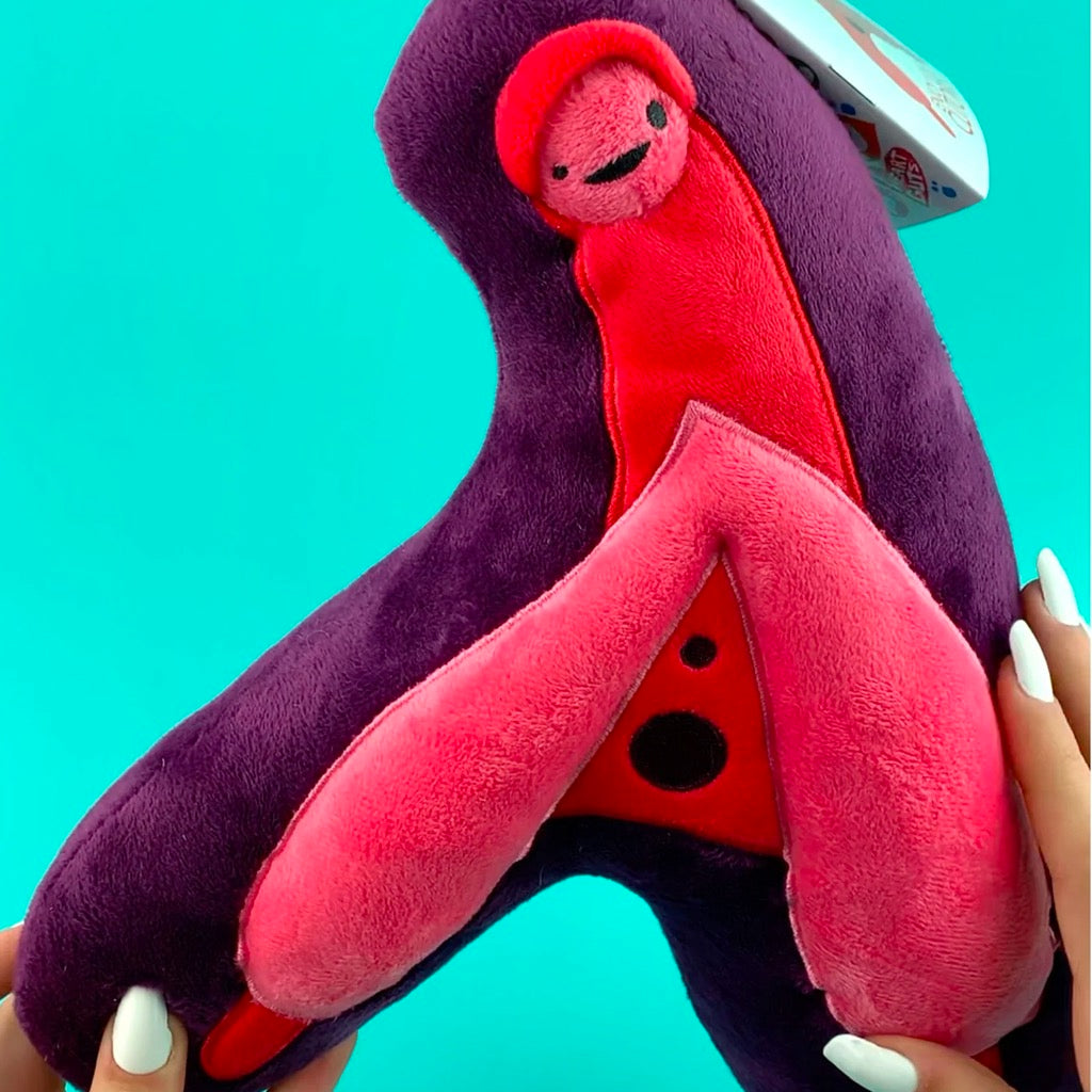 Enjoy Your Clitoris Plushie held in hands.