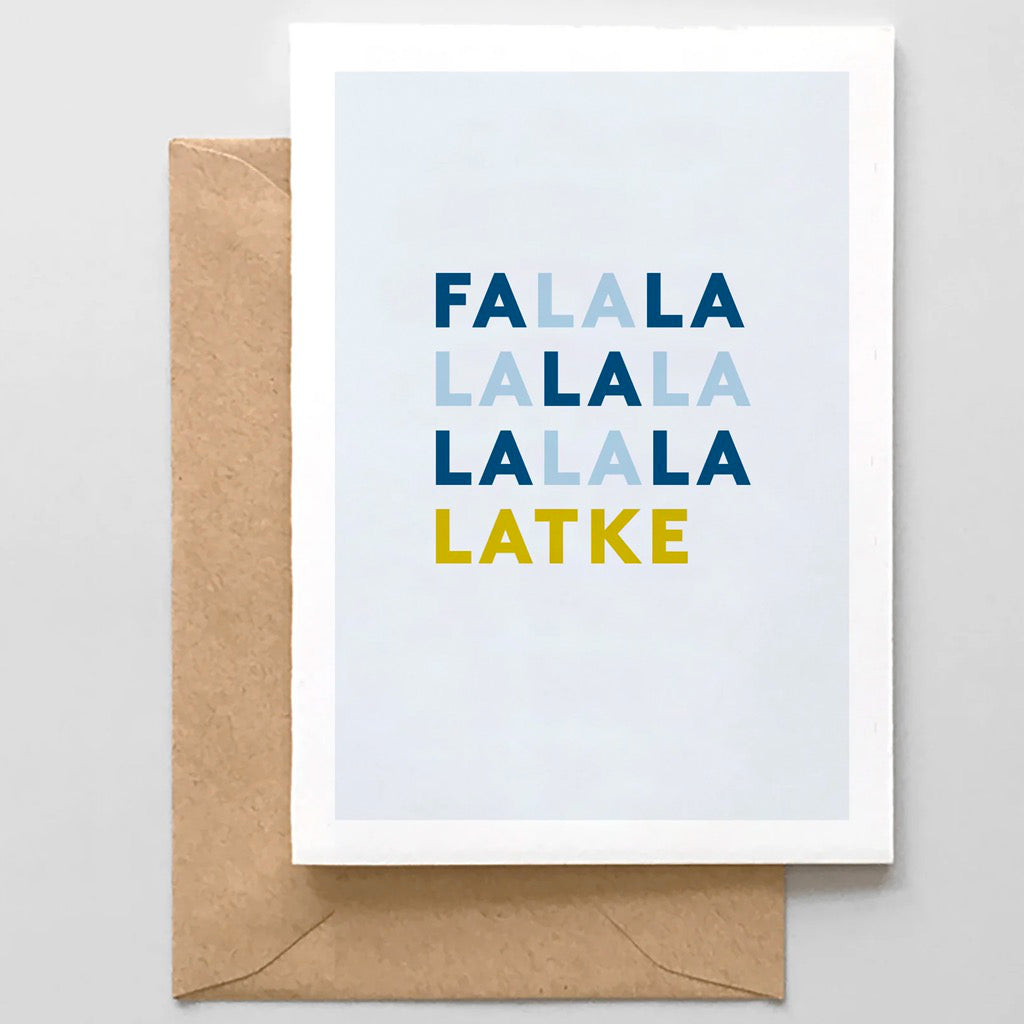 Fa La La Latke Card.
