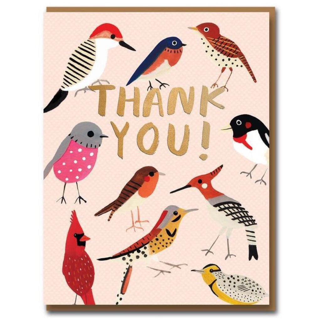 Feathered Friends Thank You Card.