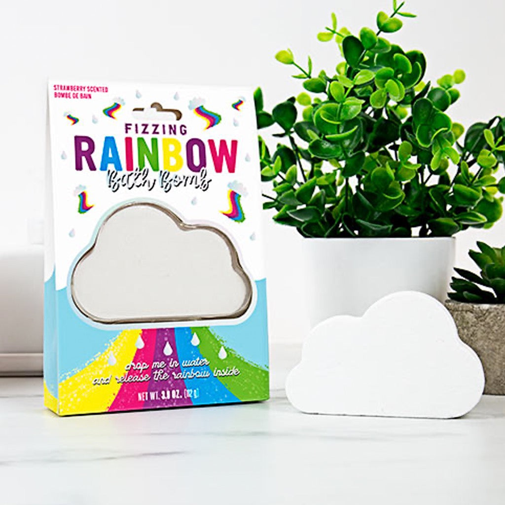 Fizzing Rainbow Cloud Bath Bomb.