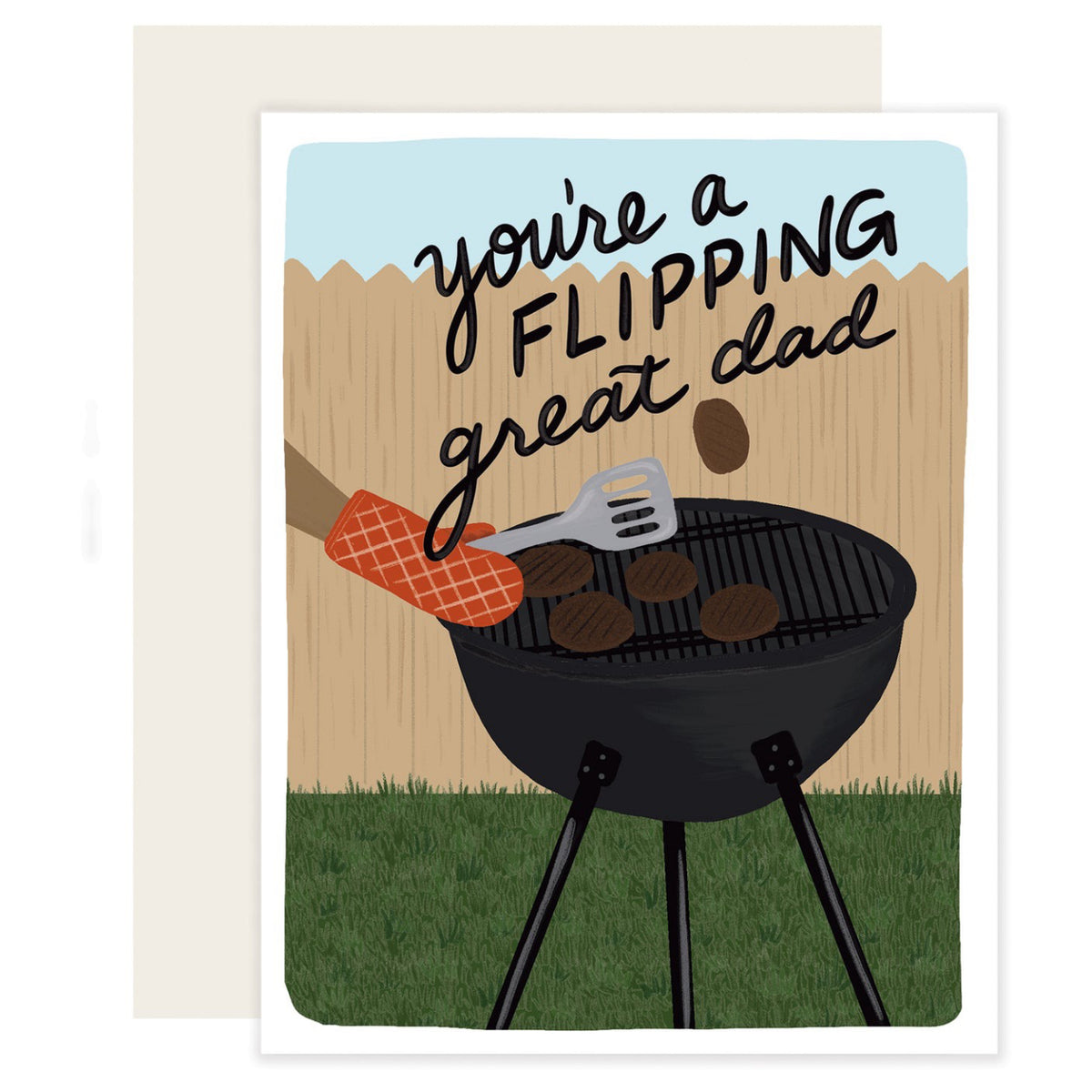 Flipping Great Dad BBQ Card | Slightly Stationery – Outer Layer