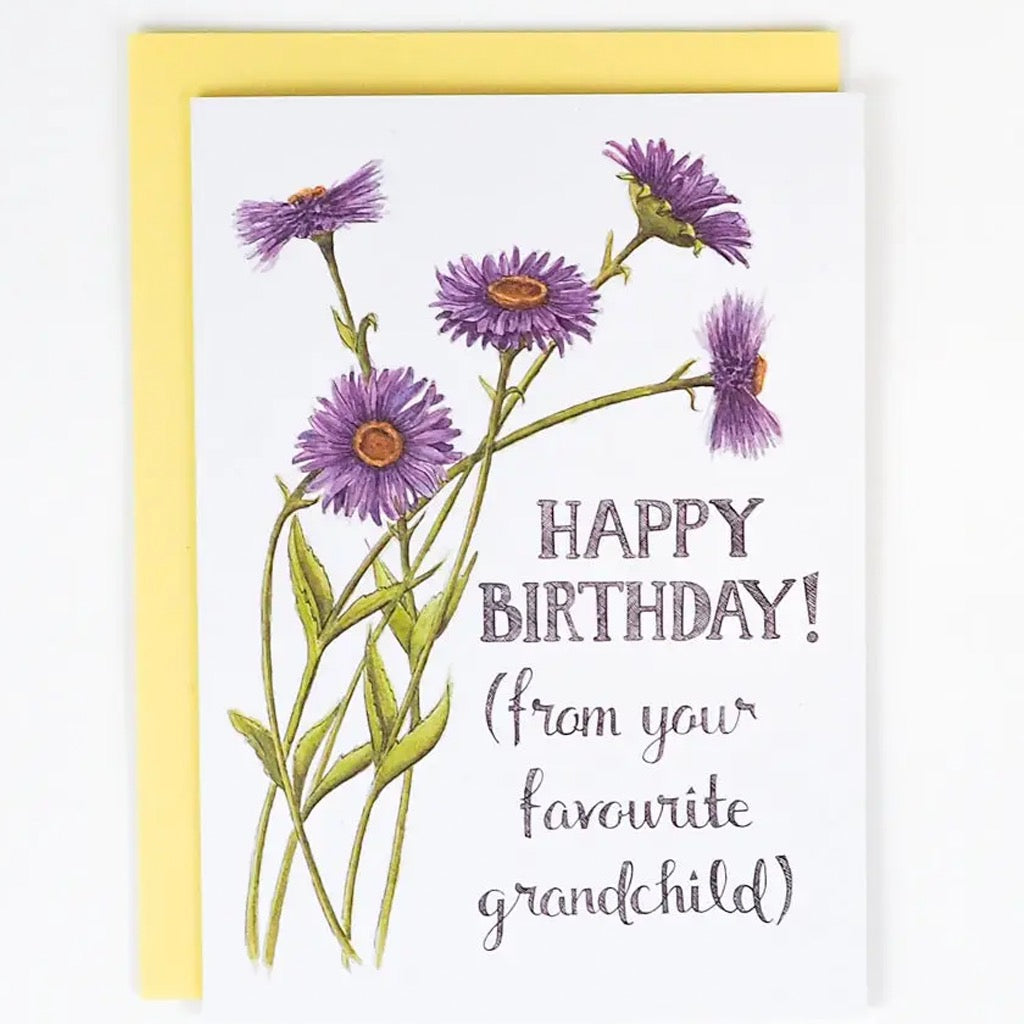 From Your Favourite Grandchild Birthday Card.