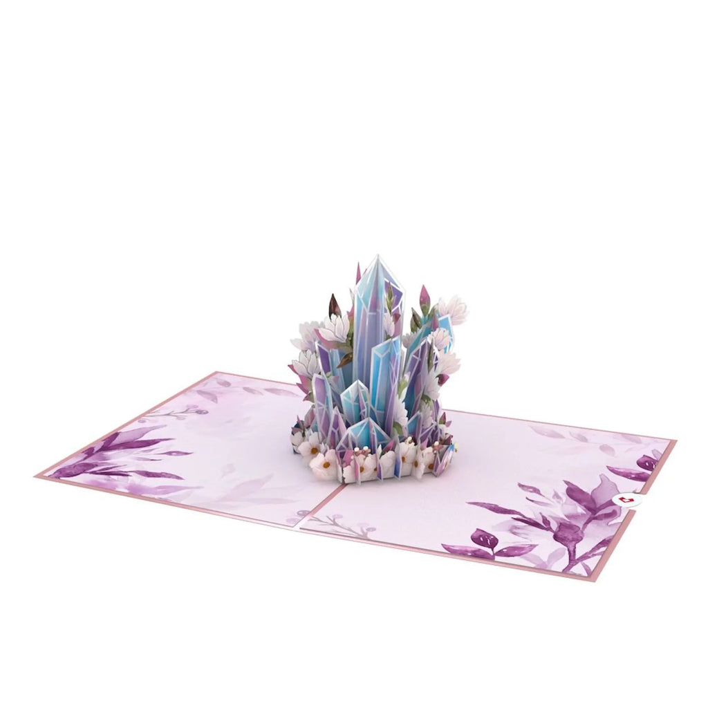 Good Vibes Crystals Pop Up Card Open