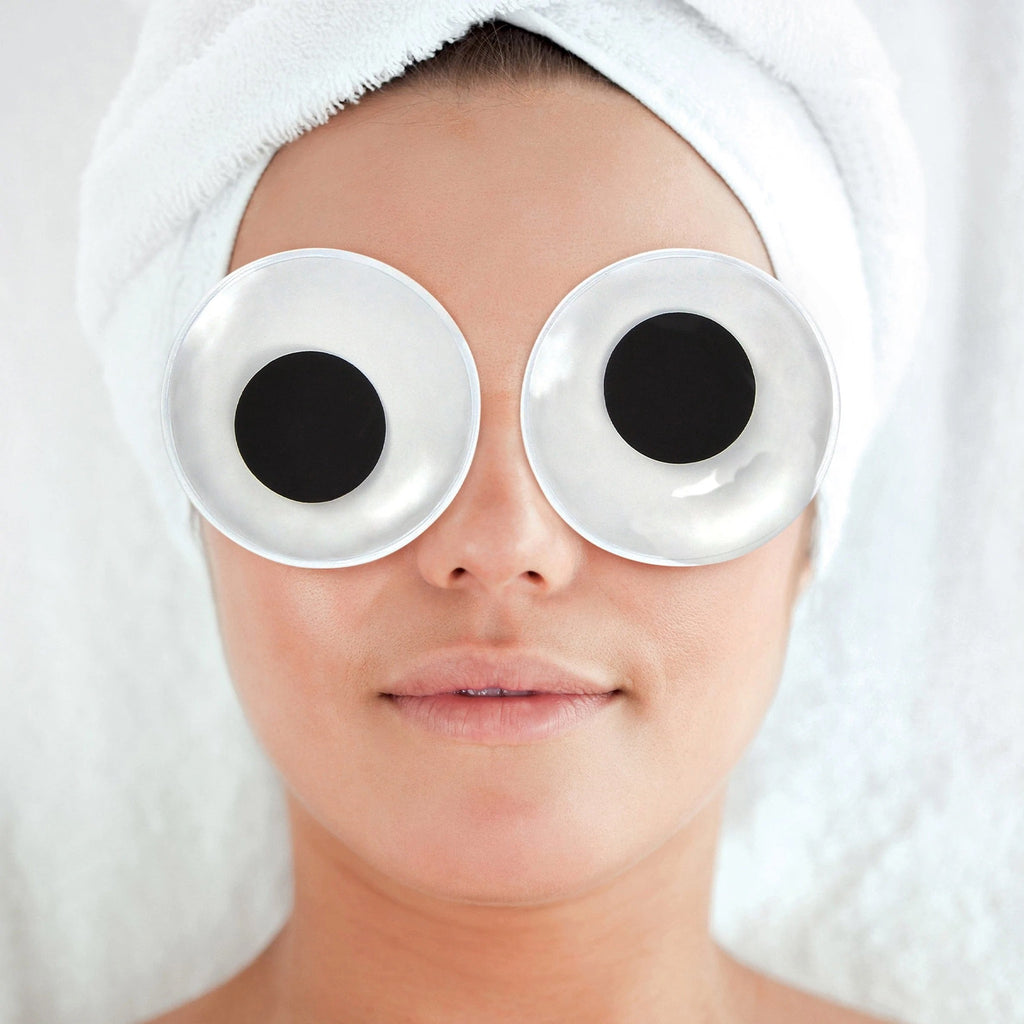 Googly Eyes Chill Out Eye Pads worn by woman