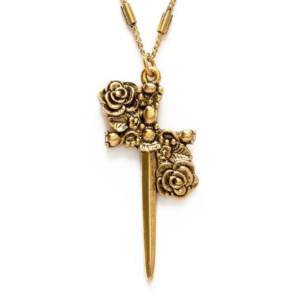 Gothic Romance Dagger Necklace.