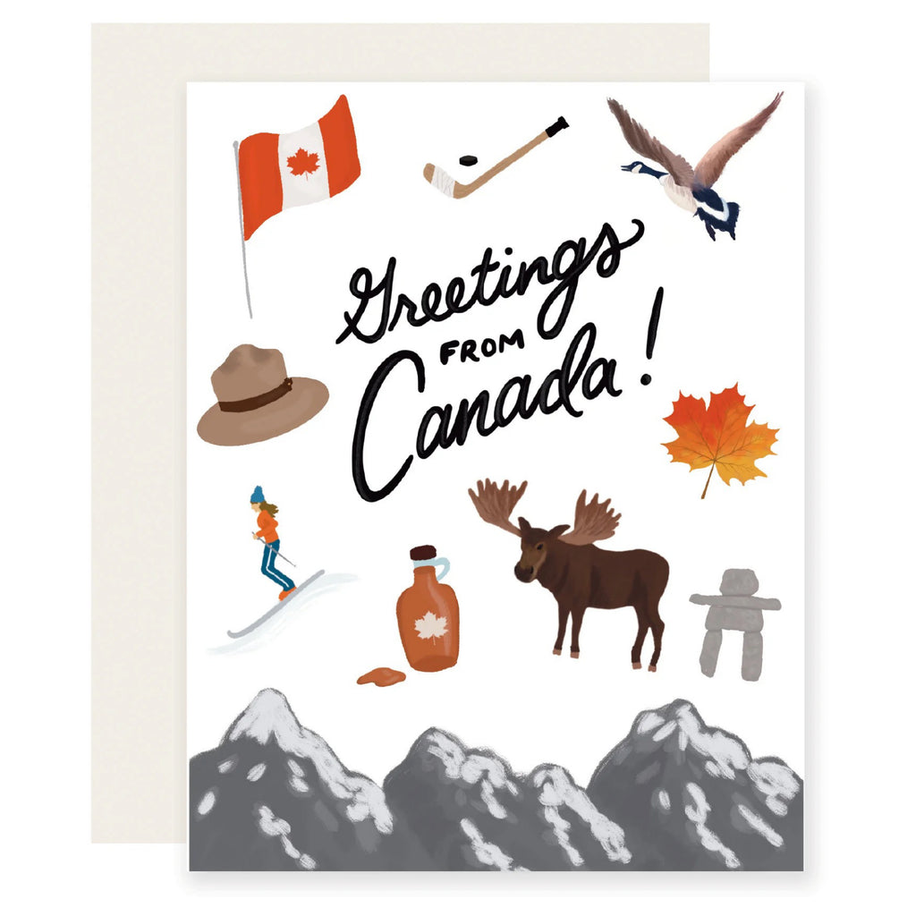 Greeting From Canada Icons Card.