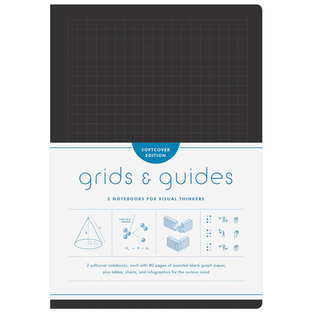 Grids & Guides Softcover Journal Black.